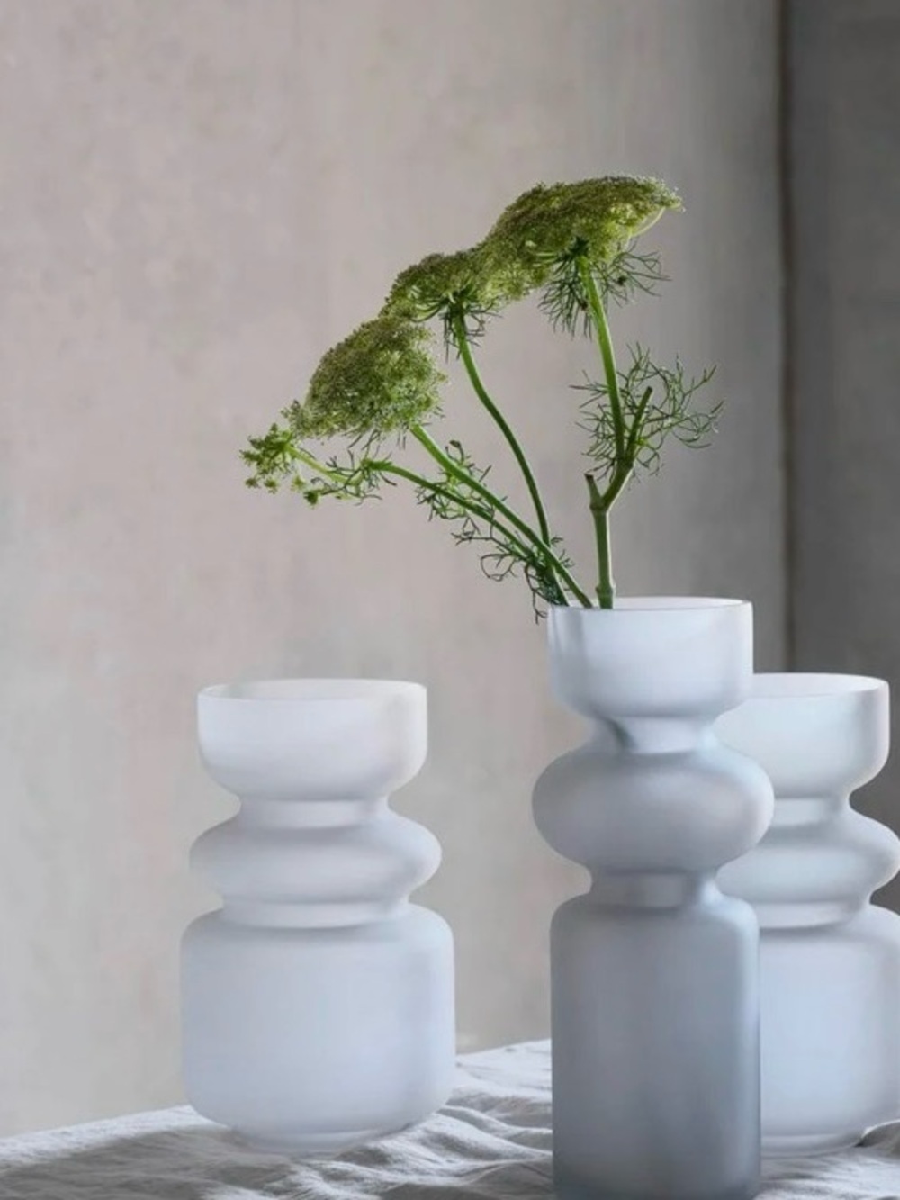 The Citizenry Frosted White Sculptural Glass Vase